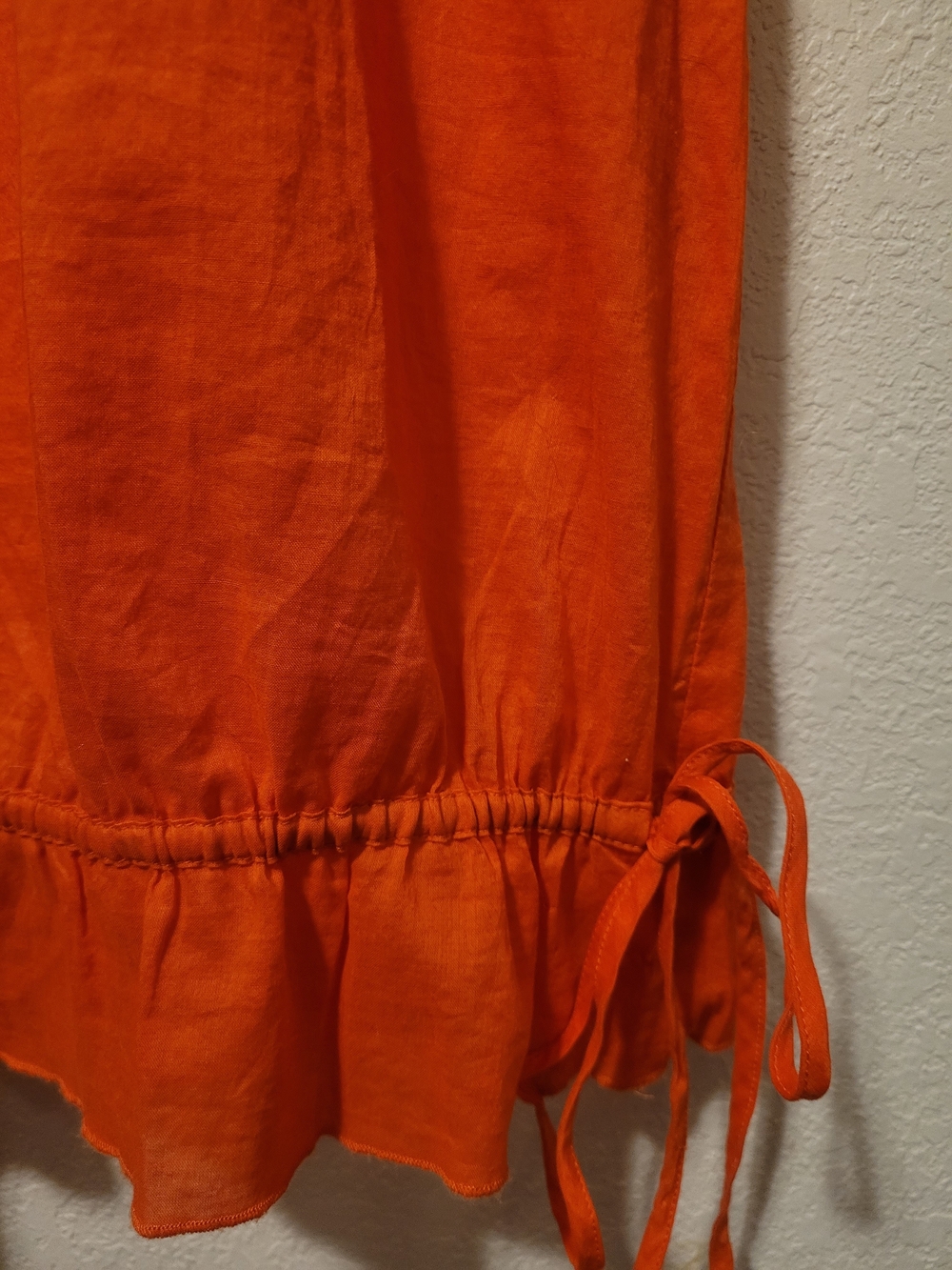 Sundance, Beautiful orange, cotton top In large. Short-Sleeve - Picture 5 of 15
